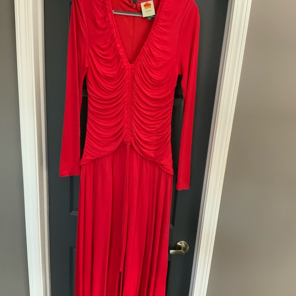Farm Rio Ruched V-Neck Dress - Picture 3 of 7